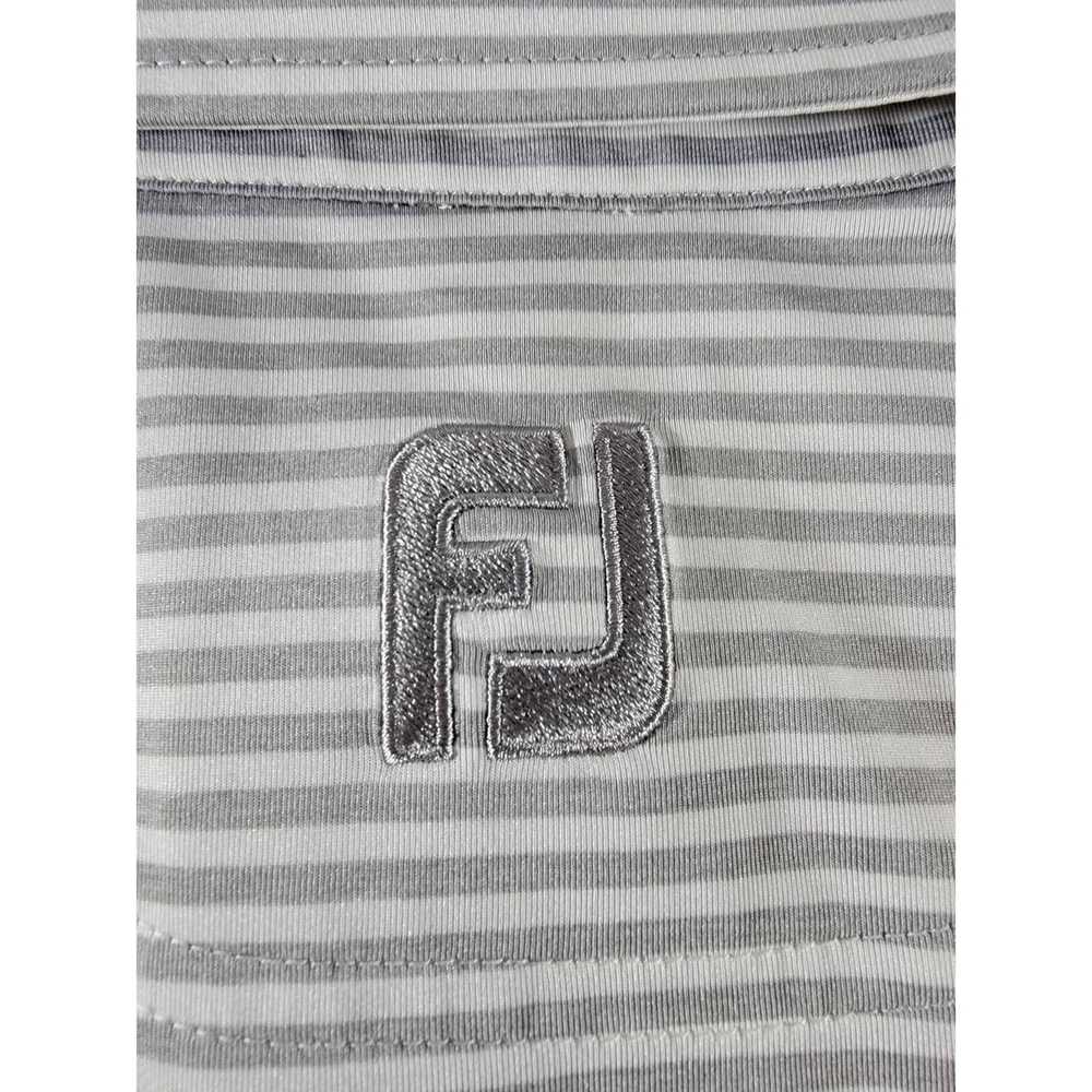 Footjoy Footjoy Golf Polo Mens White Grey Striped… - image 6