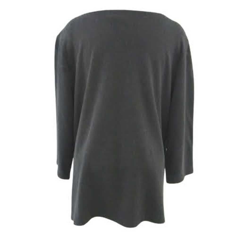 Other Karen Scott Plus Size Black Gray Top - image 2