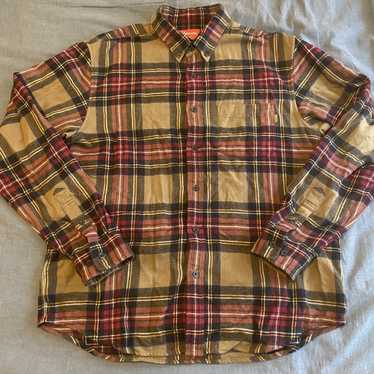 PLAID FLANNEL SHIRT WITH BIG CHEST POCKET(S Yellow): Vintage 1.1