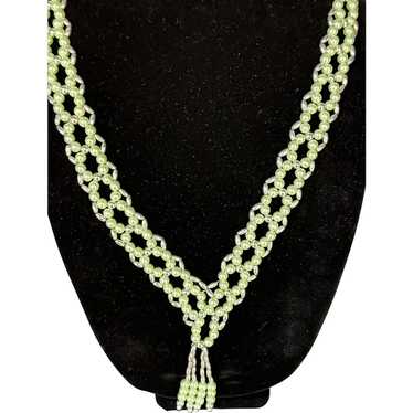 Dramatic Bold Faux White Pearl Strands Necklace