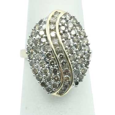 10k champagne diamond ring - Gem