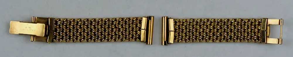 Vintage Wide Watch Band Gold Filled Braided Mesh - image 2