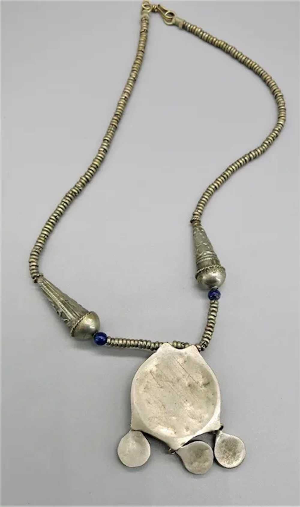 VINTAGE   Tribal Lapis Lazuli Necklace - image 4