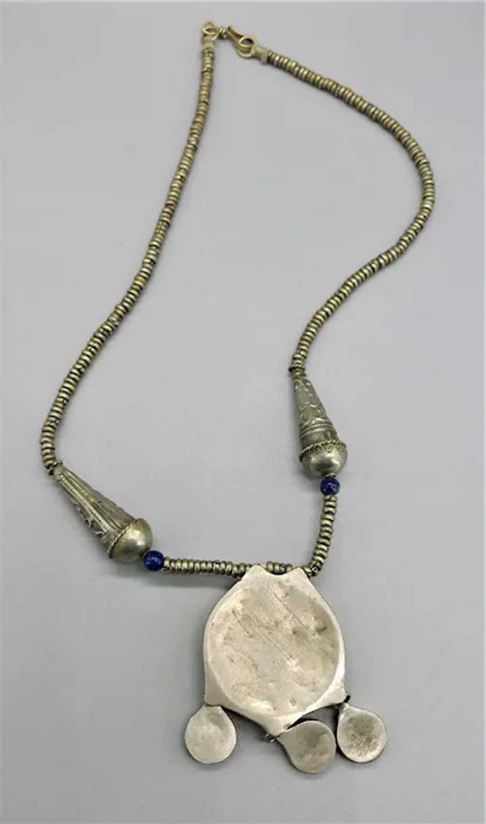 VINTAGE   Tribal Lapis Lazuli Necklace - image 5