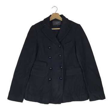 Jill Stuart Coat Size XS Gray Button Down Wool Blend Slash Pockets
