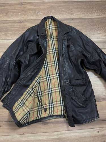 Burberry × Vintage Burberry vintage leather trenc… - image 1