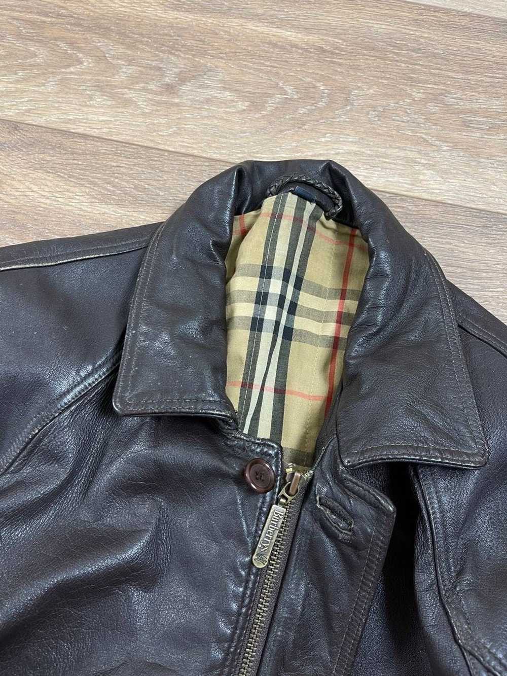 Burberry × Vintage Burberry vintage leather trenc… - image 3
