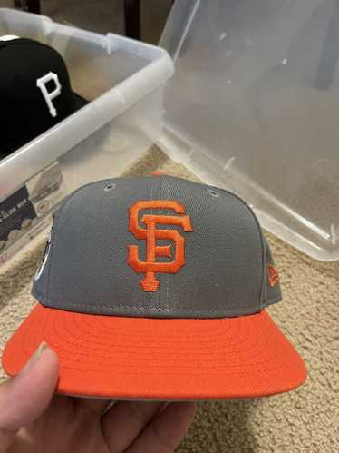 White & Orange SF Giants Bling Hat Swarovski Crystals 