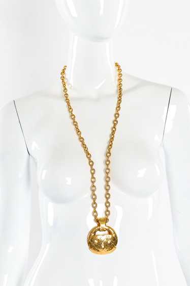 Chanel Large Quilted CC Doorknocker Necklace