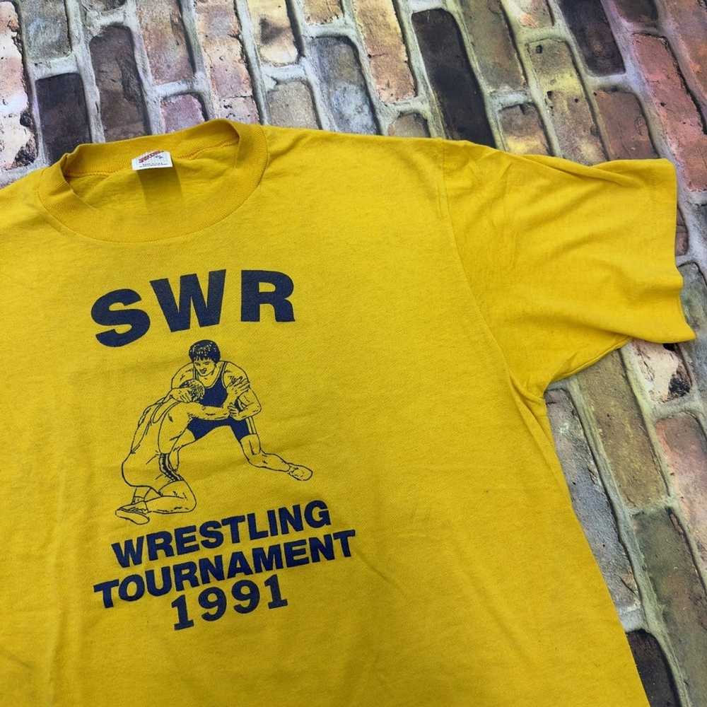 Jerzees × Vintage Vintage wrestling tee - image 3