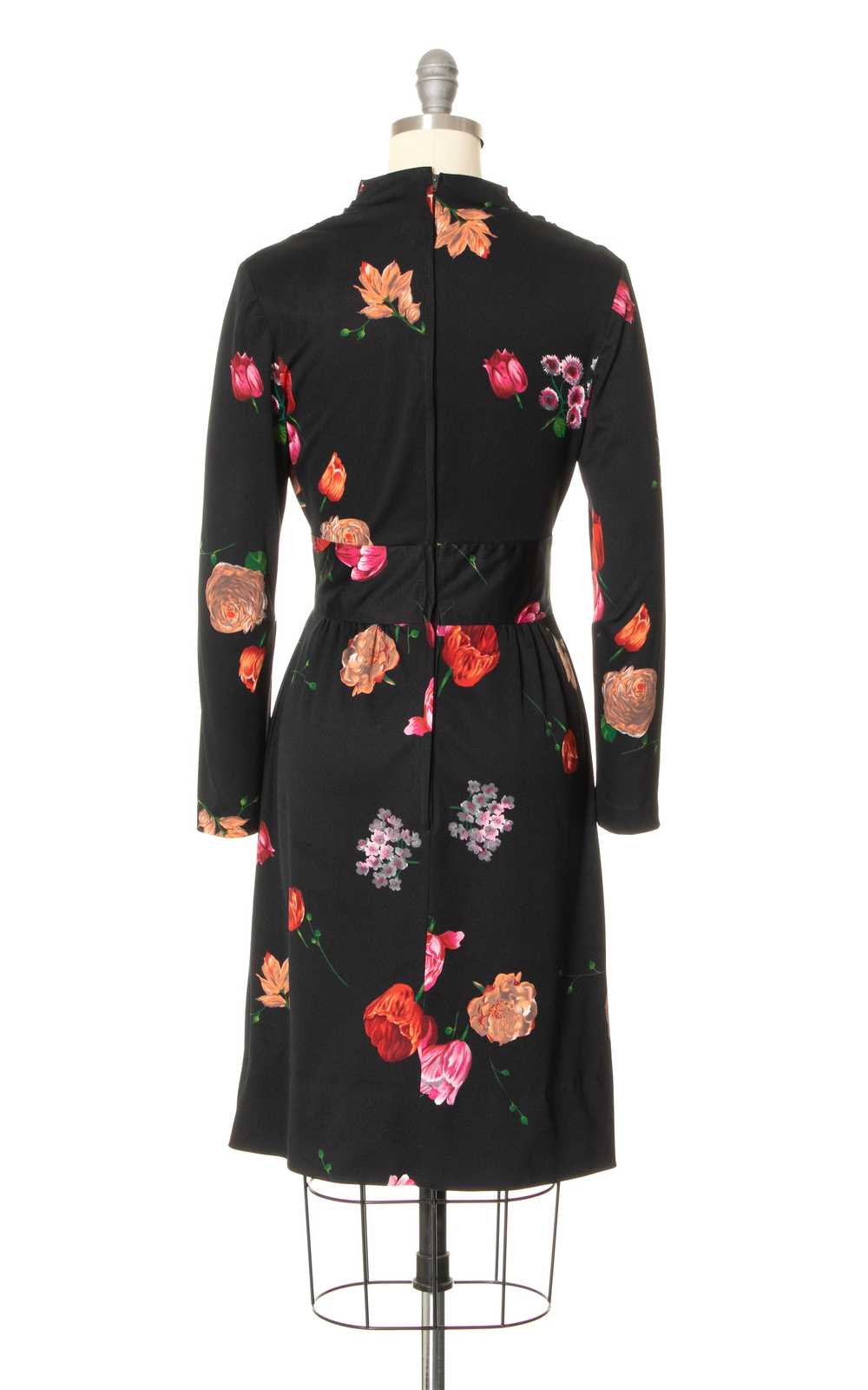 1970s Floral Jersey Dress | x-small/small - image 4