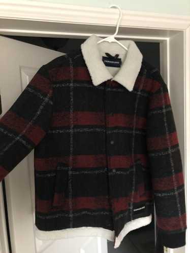 Calvin Klein Sherpa Lined Plaid Jacket