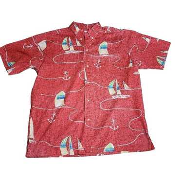 MLB Anaheim Angels Hawaiian Shirt Tiki Flower One Size Fits Most Red