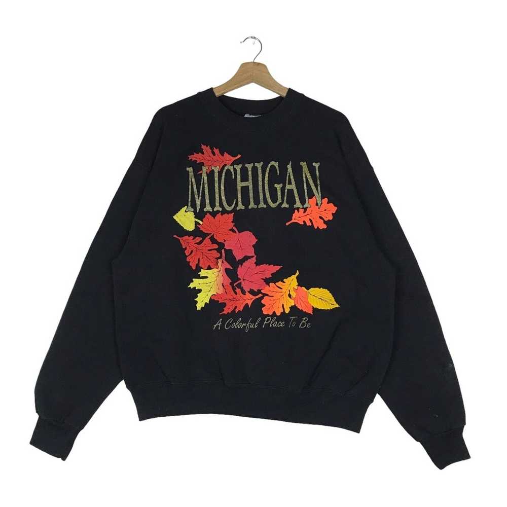 Hanes Vintage Hanes Activewear Michigan Floral Pu… - image 1