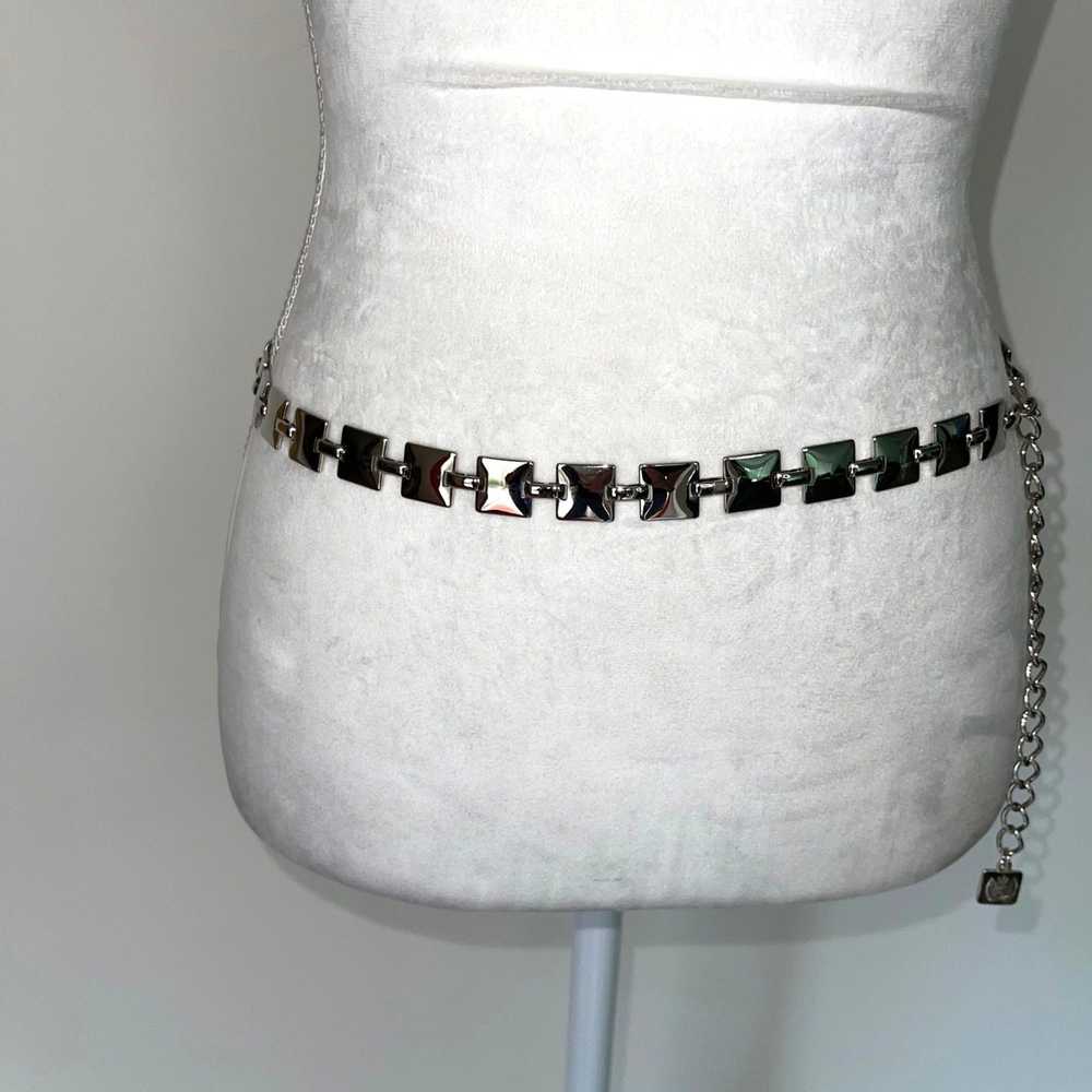 Vintage Vintage Womens Belt Silver Small Medium D… - image 10