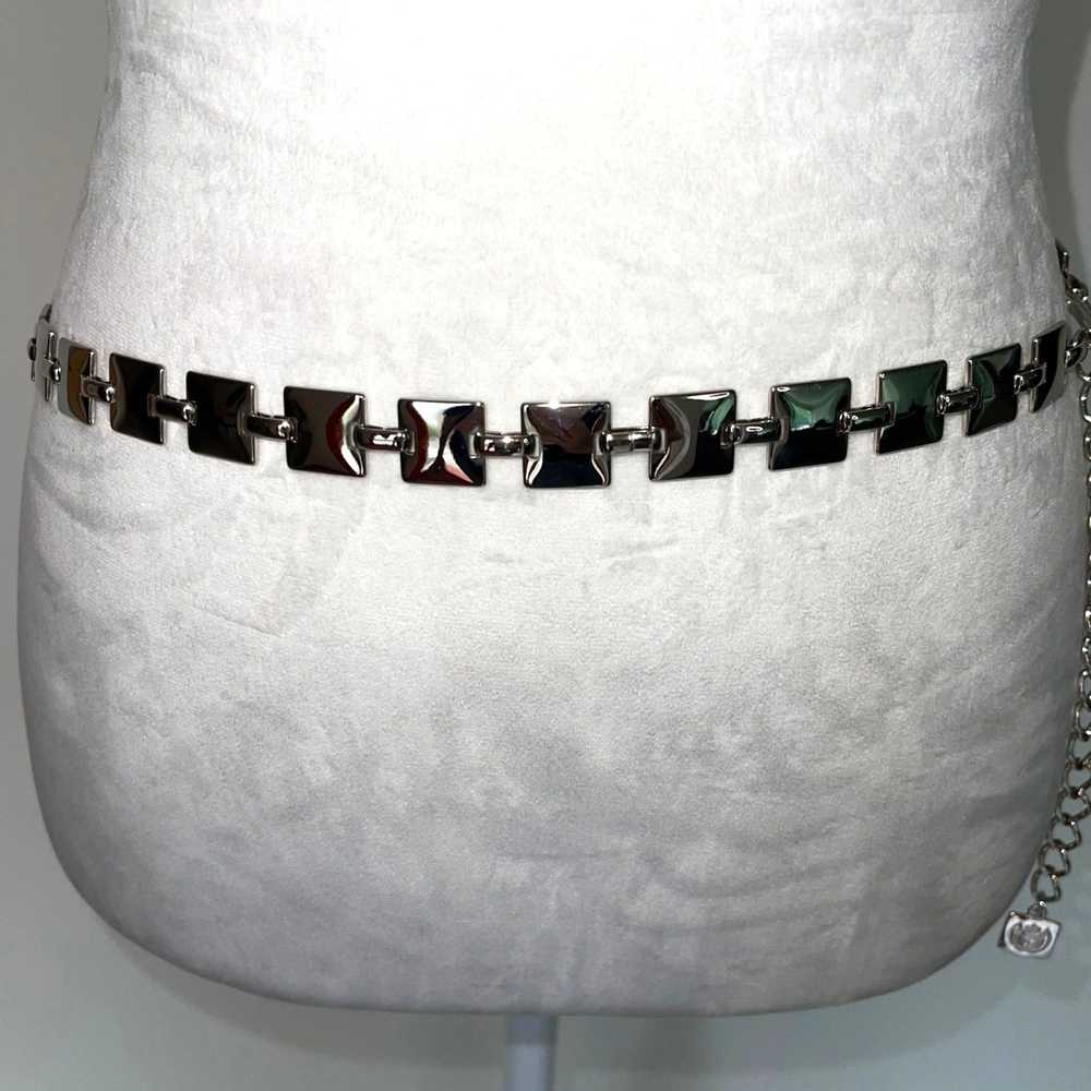 Vintage Vintage Womens Belt Silver Small Medium D… - image 3