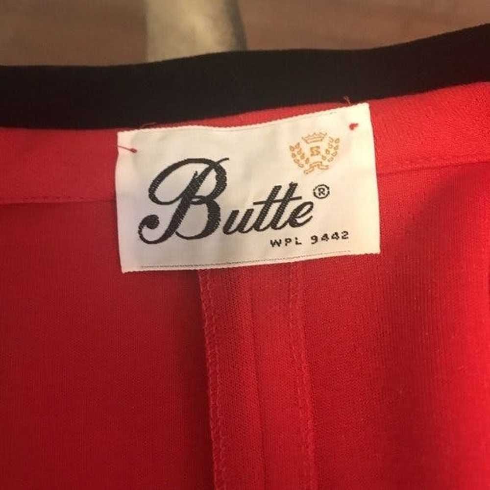 Vintage Vintage butte knit vintage red suit skirt… - image 4