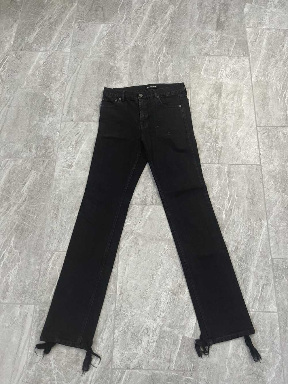 Balenciaga Balenciaga Distressed Flare Denim - image 1