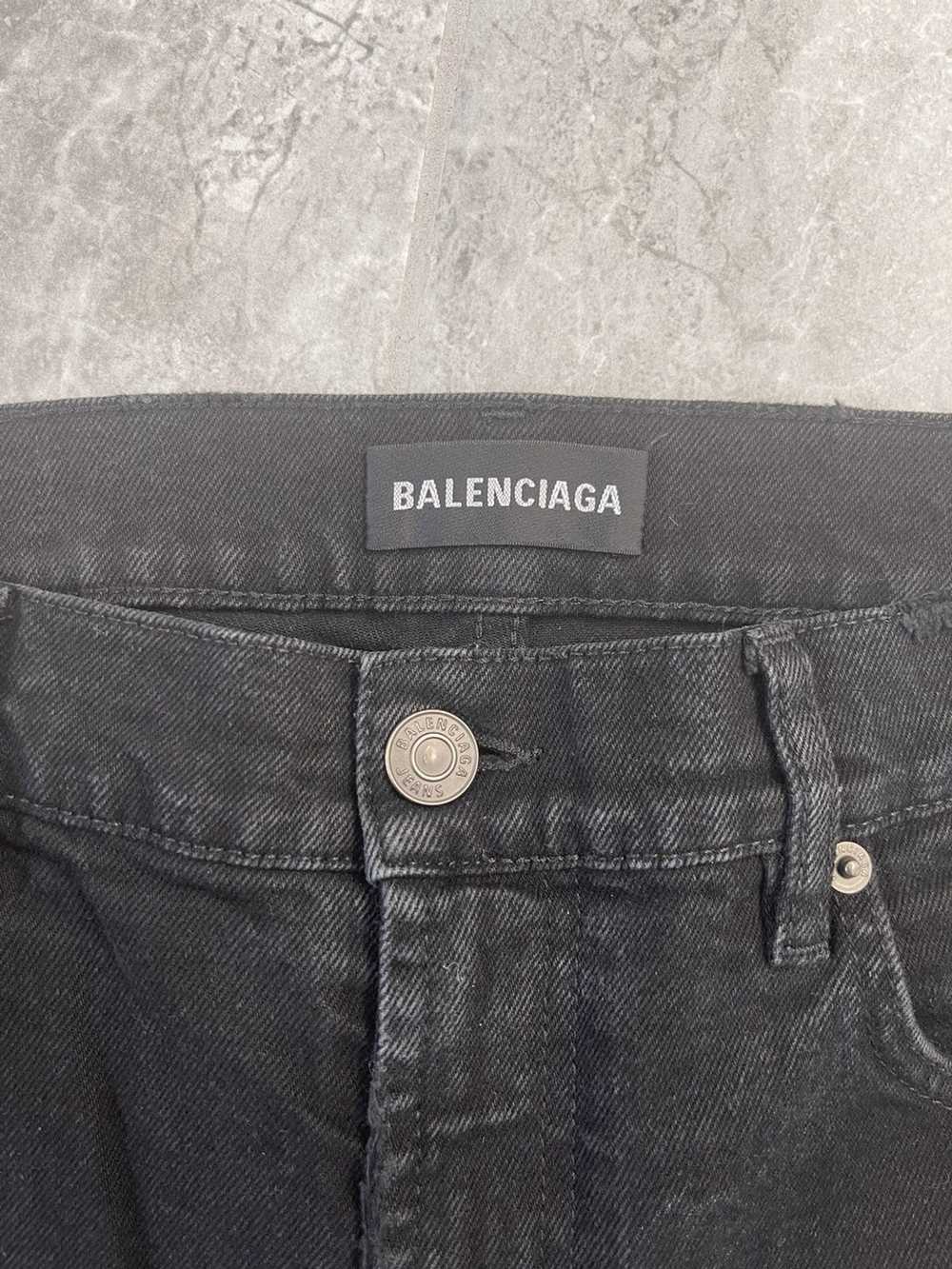 Balenciaga Balenciaga Distressed Flare Denim - image 2