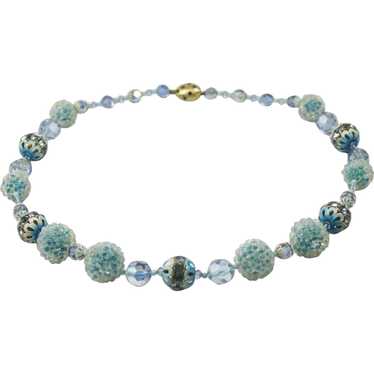 Alice Caviness Necklace Blue Sugar Bead Crystal R… - image 1