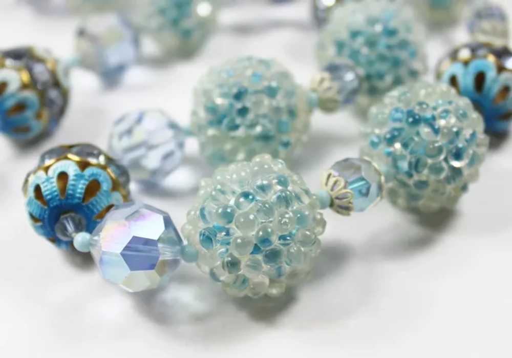 Alice Caviness Necklace Blue Sugar Bead Crystal R… - image 5