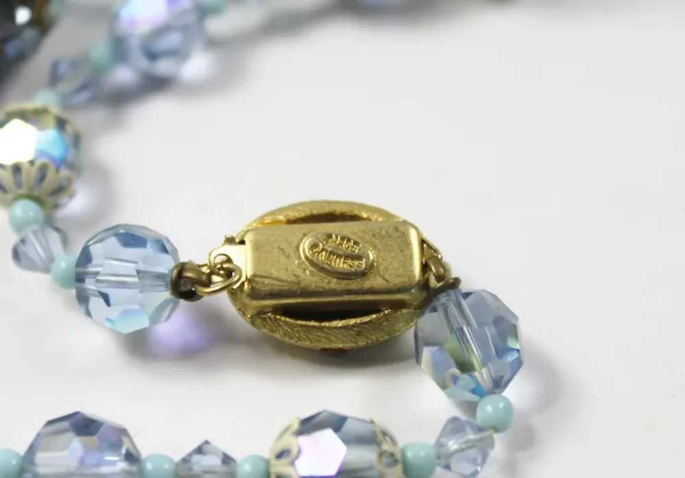 Alice Caviness Necklace Blue Sugar Bead Crystal R… - image 8
