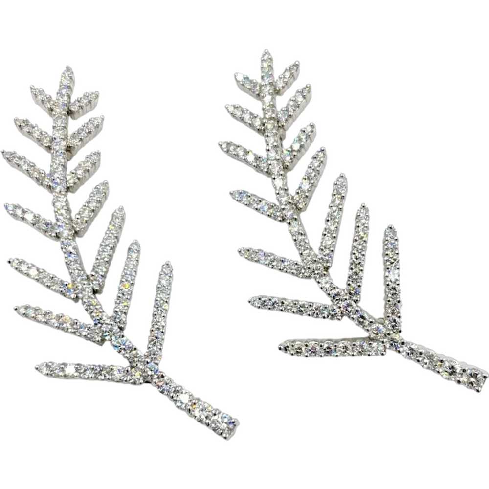 Set of 2 Vintage Tiffany & Co. Platinum Diamond F… - image 1