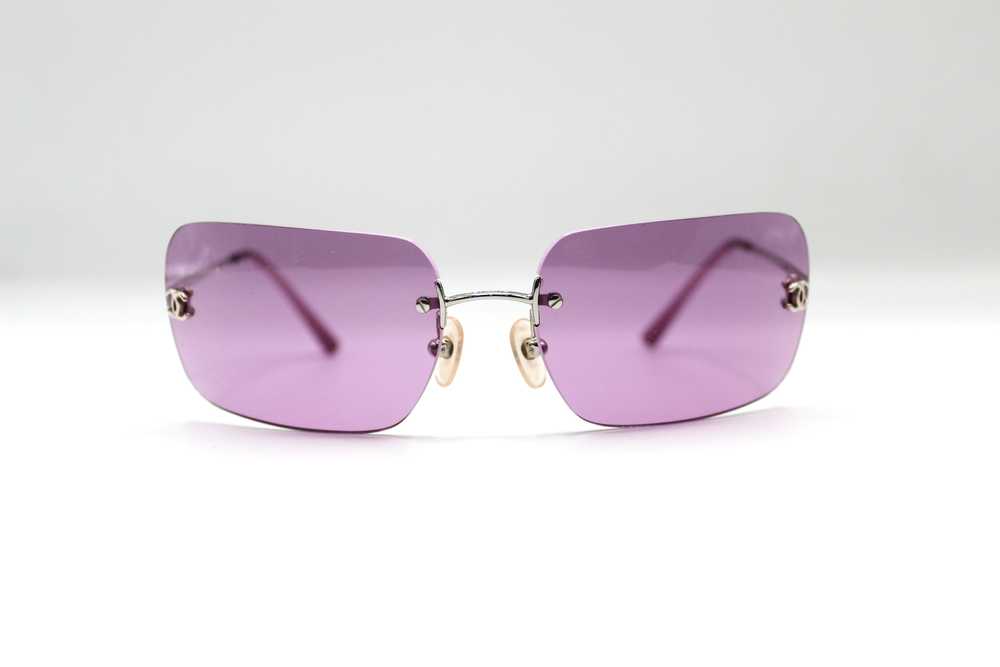 CHANEL RIMLESS PURPLE SUNGLASSES - image 1