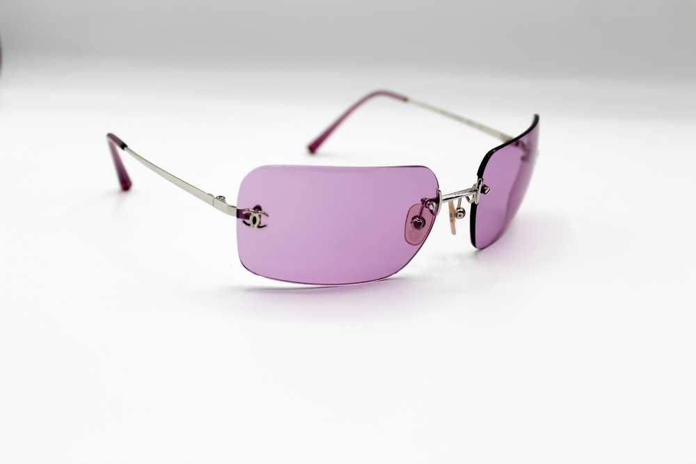 CHANEL RIMLESS PURPLE SUNGLASSES - image 2