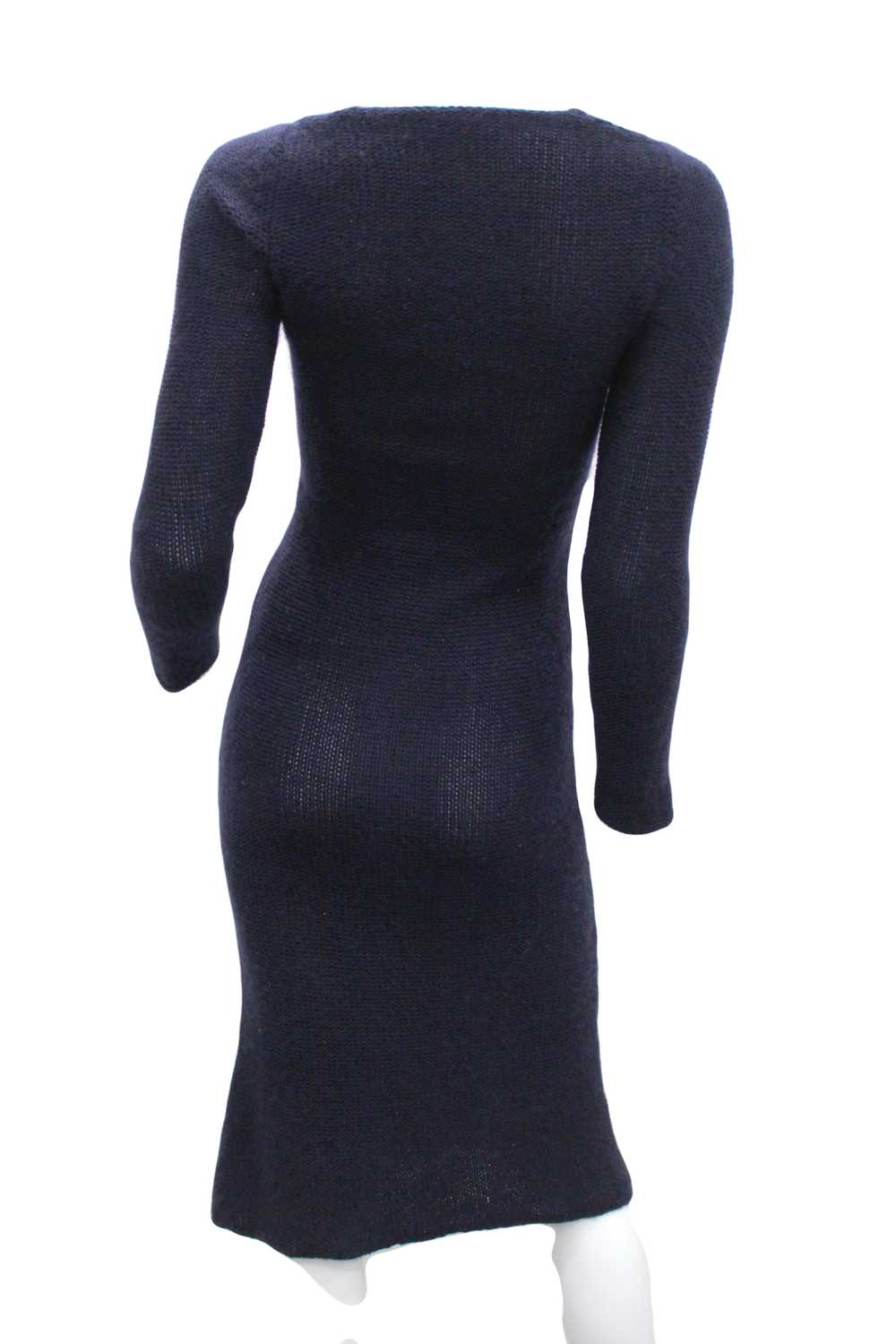 GUCCI F/W 1996 KNITTED NAVY DRESS - image 3