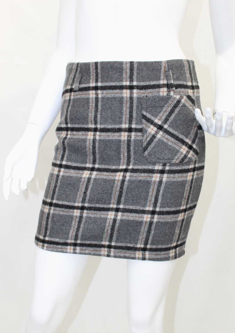 Plaid Wool Skirt - image 1