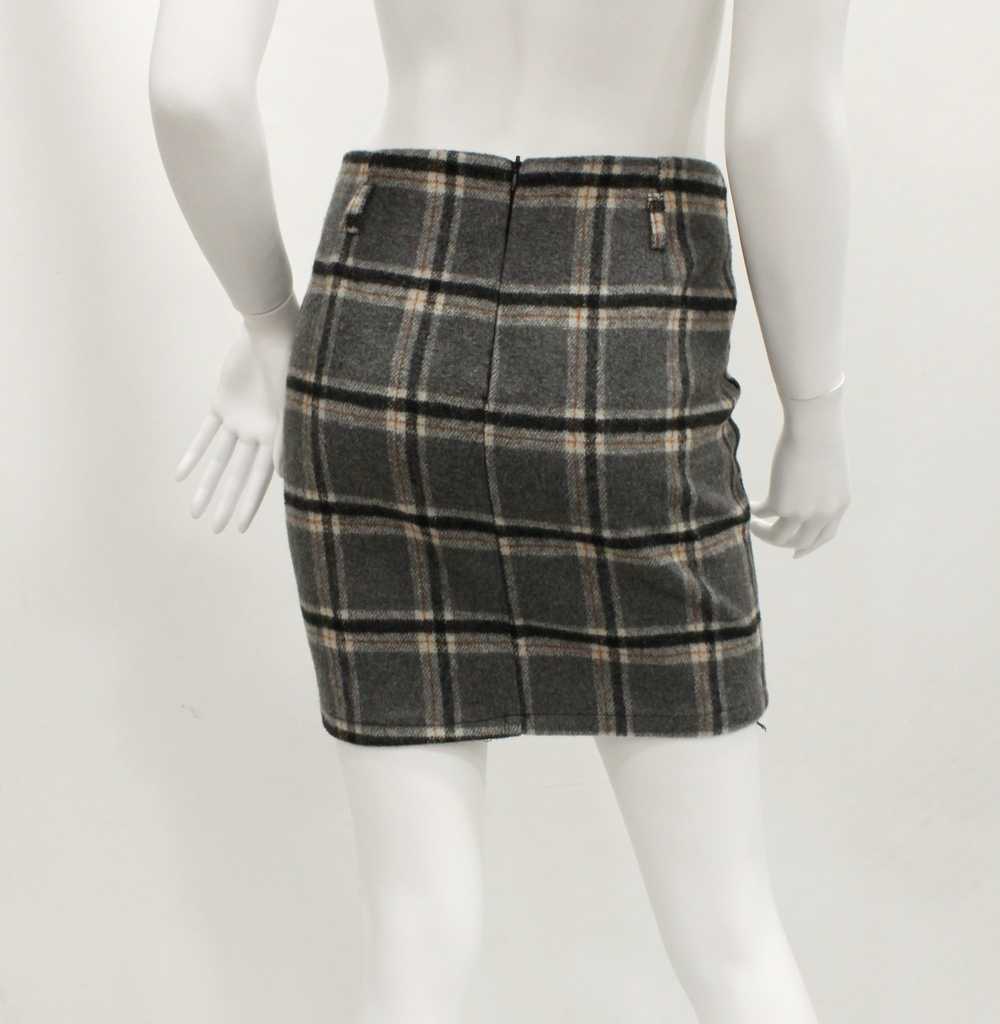 Plaid Wool Skirt - image 3