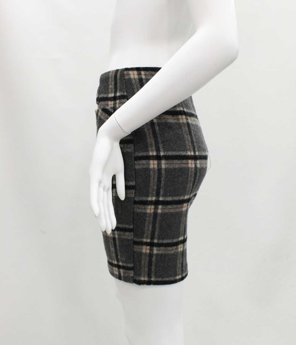 Plaid Wool Skirt - image 4