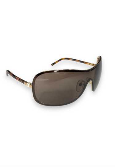 Chanel Sunglasses brown shield frame vintage Y2K 0