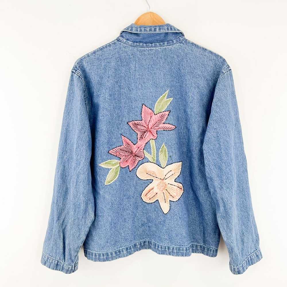 Made In Usa × Streetwear × Vintage Denim floral b… - image 4