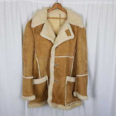 Sears Vtg Sears Leather Shop Shearling Suede Weste