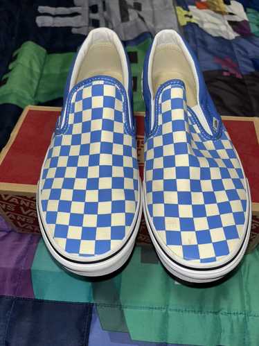 Vans Vans - Slip-on blue&cream checkerboard