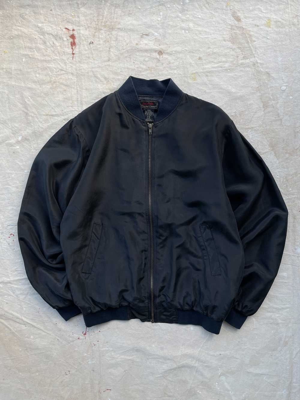 SILK BOMBER JACKET—BLACK [M] - image 1