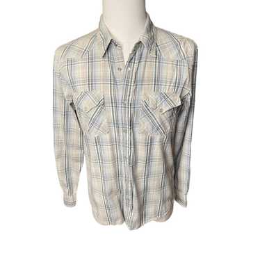 Bke BKE Shirt Pearl Snap Plaid Buckle Athletic Fit