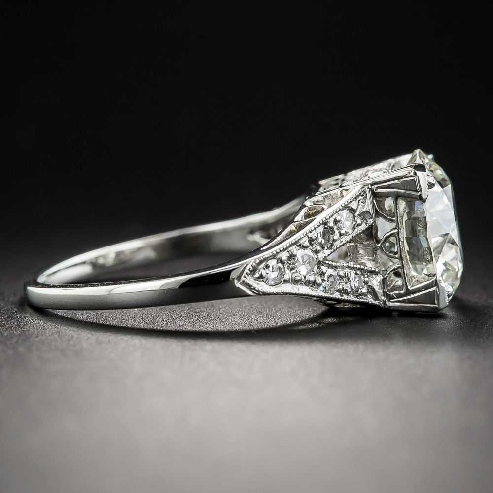 Art Deco 2.50 Carat Platinum Diamond Engagement R… - image 3
