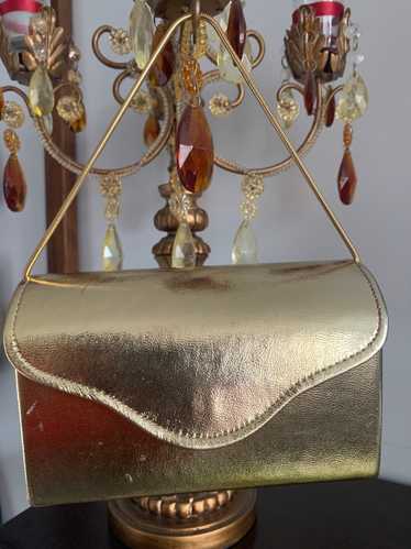 60s Gold Metallic Handbag