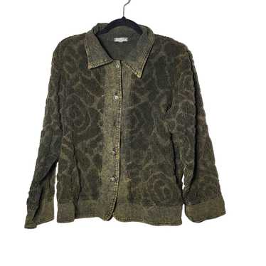 Other Focus USA Women's Textured Button Down Coll… - image 1