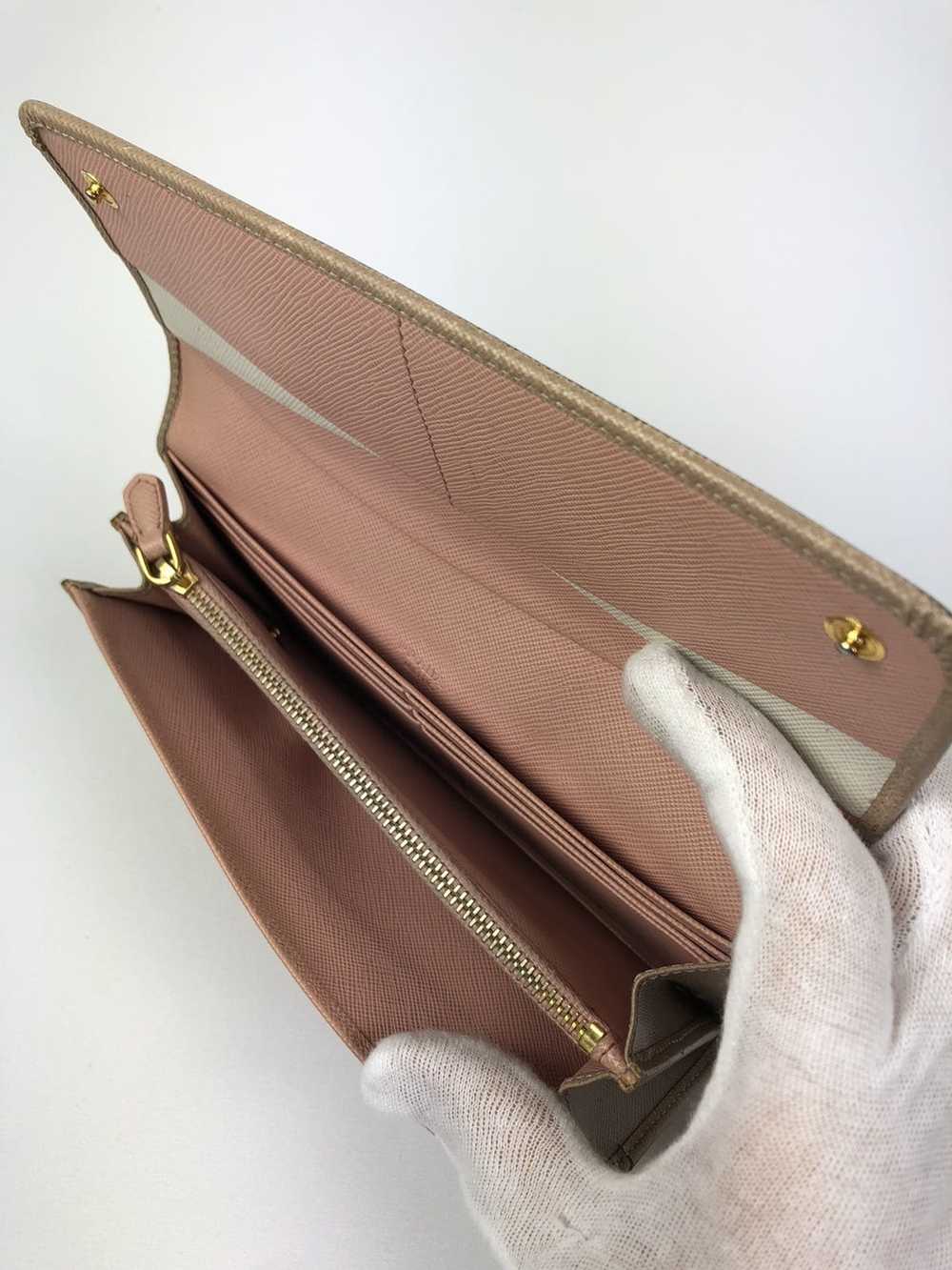 Prada Prada saffiano metal leather long wallet - image 3