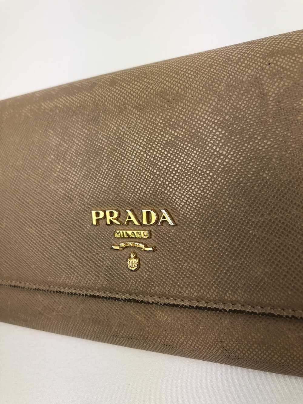 Prada Prada saffiano metal leather long wallet - image 5