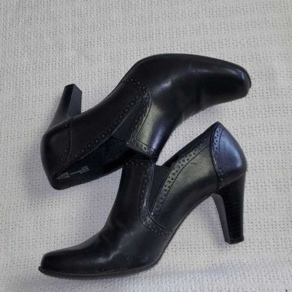 Vintage Rialto Hand Tooled Black 3" Heeled Sz 8.5… - image 4