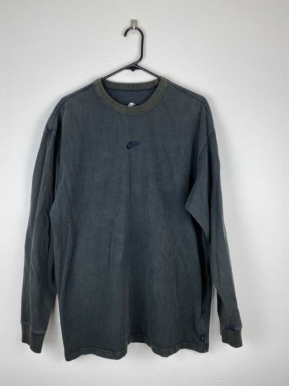 Nike × Streetwear Nike Longsleeve Acid Wash Black… - image 1