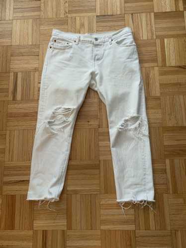 Levi's × Vintage LEVI'S White 501 Cropped Jeans