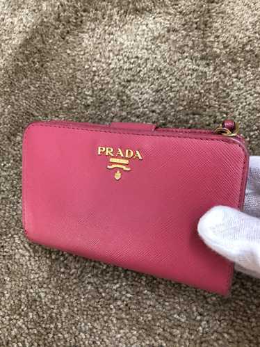 Prada Prada saffiano metal bifold wallet