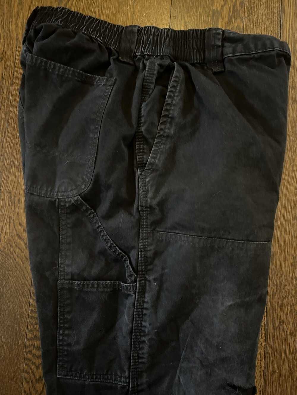 Vintage Distressed double knee black pants - image 3