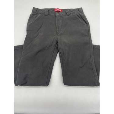 Men's Coleman Fleece Lined Carpenter Work Pants Lead Grey Size 34 X 30  Stretch